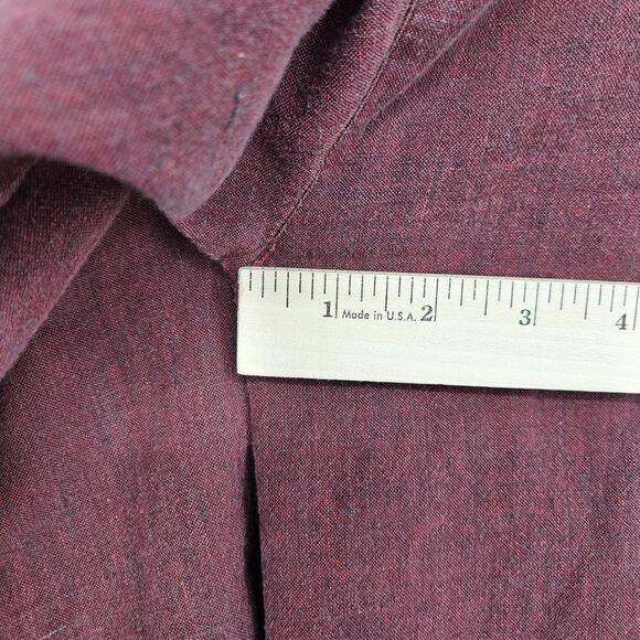 Vintage Cellini Shirt Mens Extra Large Maroon Button Down Casual Long Sleeve XL - Picture 9 of 12